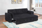 F7123 Black Convertible Sofa — view 2