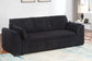 F7123 Black Convertible Sofa — main view