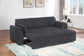 F7124 Gray Convertible Sofa — view 2