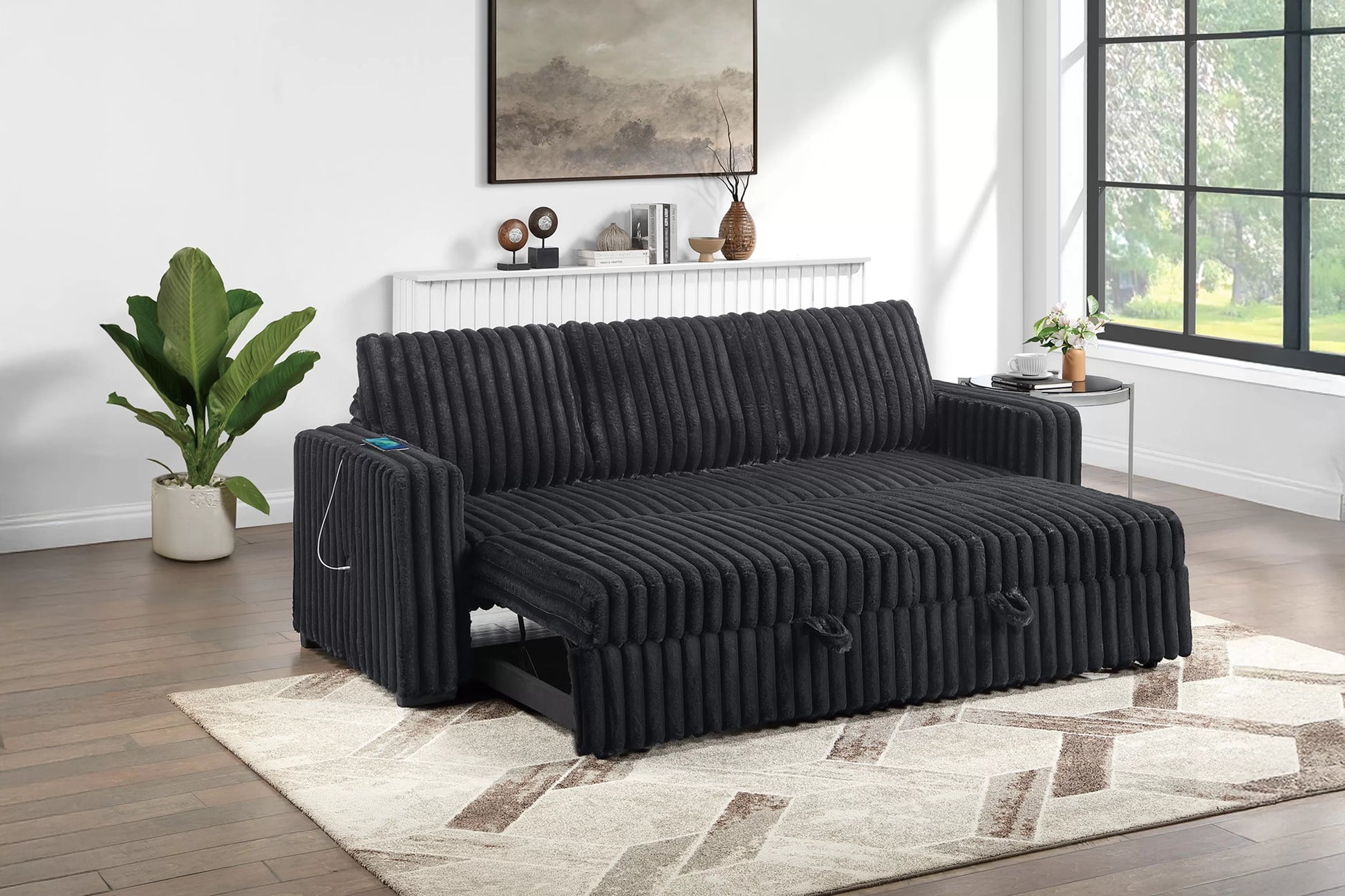 F7125 Onyx Convertible Sofa — view 2