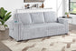 F7126 Mink Gray Convertible Sofa — main view