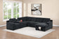 F7127 Black 4-Piece Convertible Sectional — view 3
