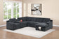 F7128 Dark Gray 4-Piece Convertible Sectional — view 3