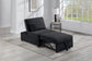 F7129 Black Convertible Sleeper Chair — view 2
