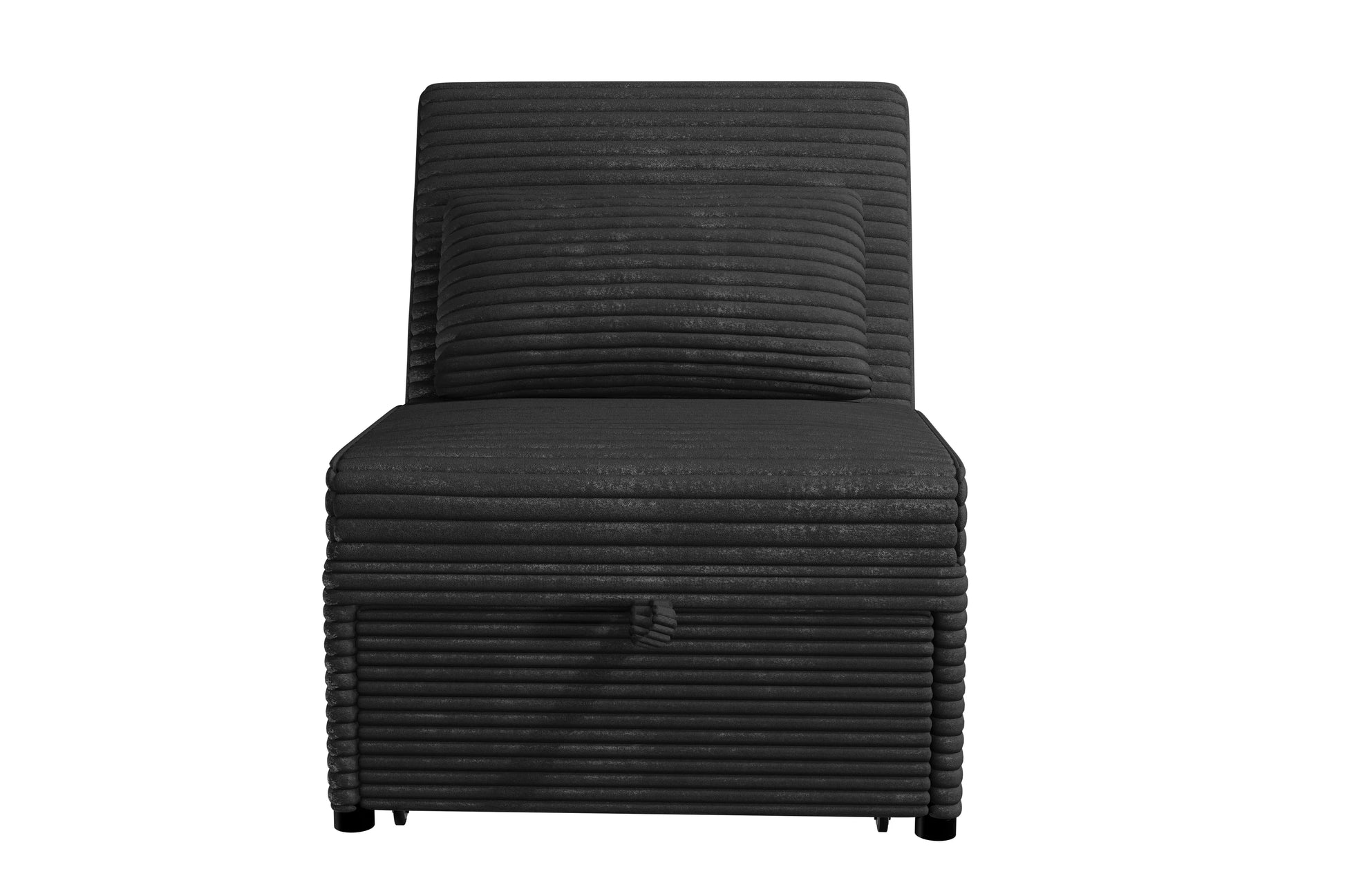 F7129 Black Convertible Sleeper Chair — view 4