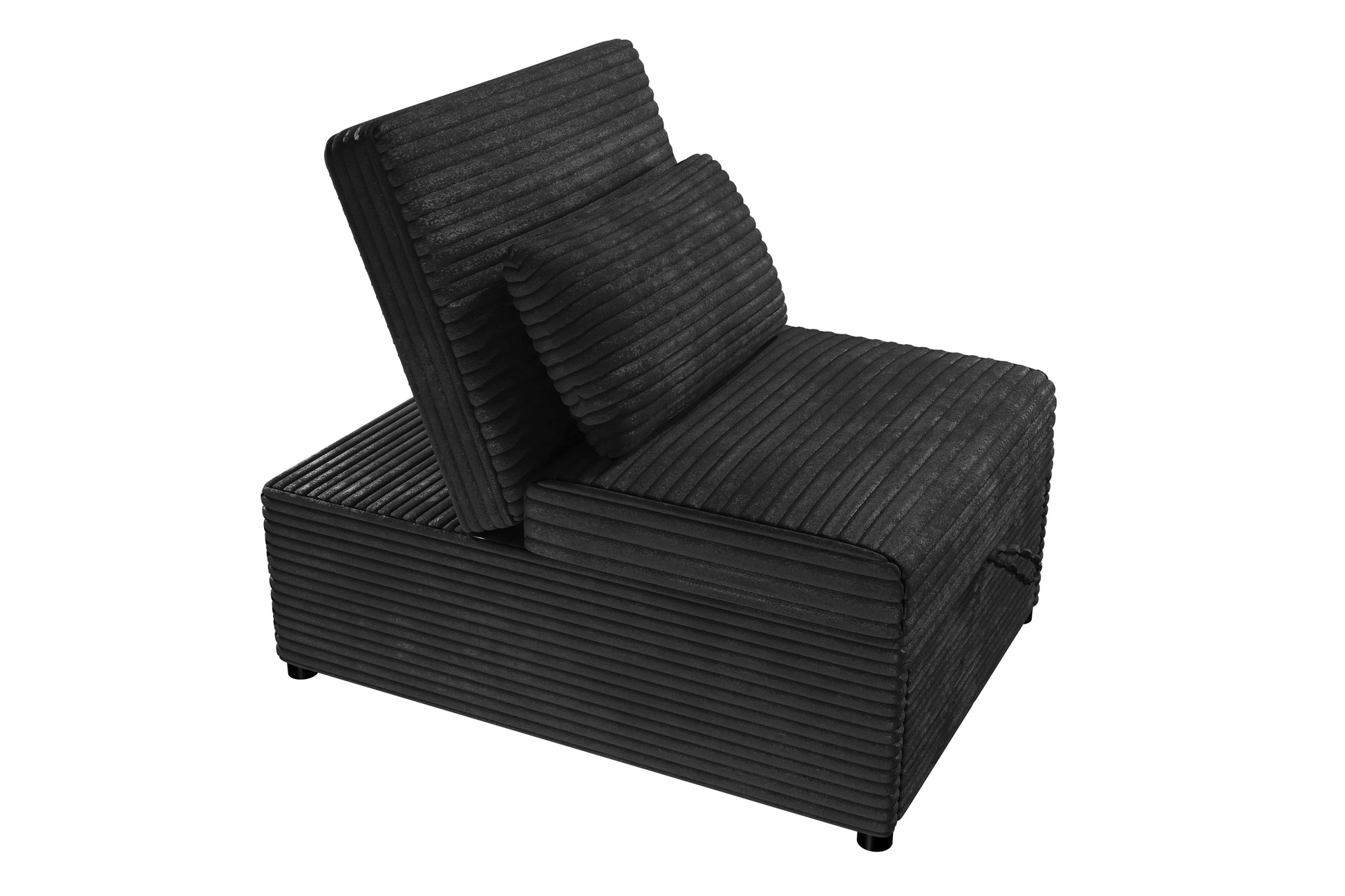 F7129 Black Convertible Sleeper Chair — view 5