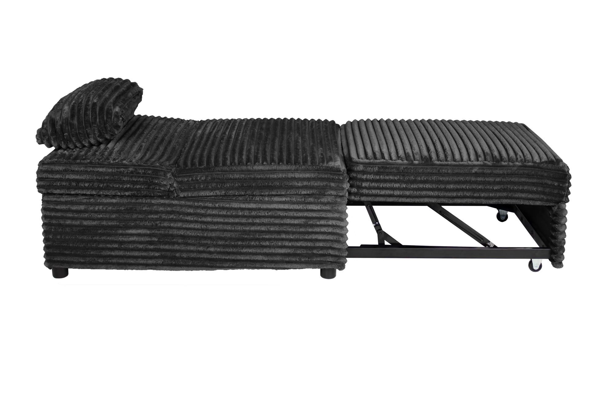 F7129 Black Convertible Sleeper Chair — view 8