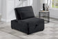 F7129 Black Convertible Sleeper Chair — main view