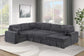 F7132 Gray 4-Piece Convertible Sectional Set — view 2