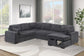 F7132 Gray 4-Piece Convertible Sectional Set — view 3