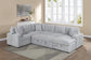 F7134 Mink Gray 4-Piece Convertible Sectional Set — view 2