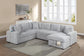 F7134 Mink Gray 4-Piece Convertible Sectional Set — view 3