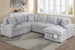 F7134 Mink Gray 4-Piece Convertible Sectional Set — main view