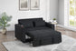 F7135 Black Convertible Sofa — view 2