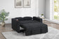 F7135 Black Convertible Sofa — view 3