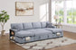 F7475 Gray 3-Piece Convertible Sectional — view 2