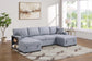 F7475 Gray 3-Piece Convertible Sectional — view 3