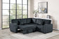 F7479 Black 3-Piece Convertible Sectional — view 2