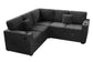 F7479 Black 3-Piece Convertible Sectional — view 4