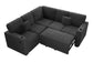 F7479 Black 3-Piece Convertible Sectional — view 7