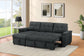 F7491 Black 2-Piece Convertible Sectional — view 2