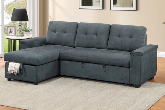 F7492 Ash Black 2-Piece Convertible Sectional — main view