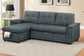 F7492 Ash Black 2-Piece Convertible Sectional — main view