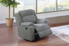 F8121 Smoke Corduroy Manual Recliner