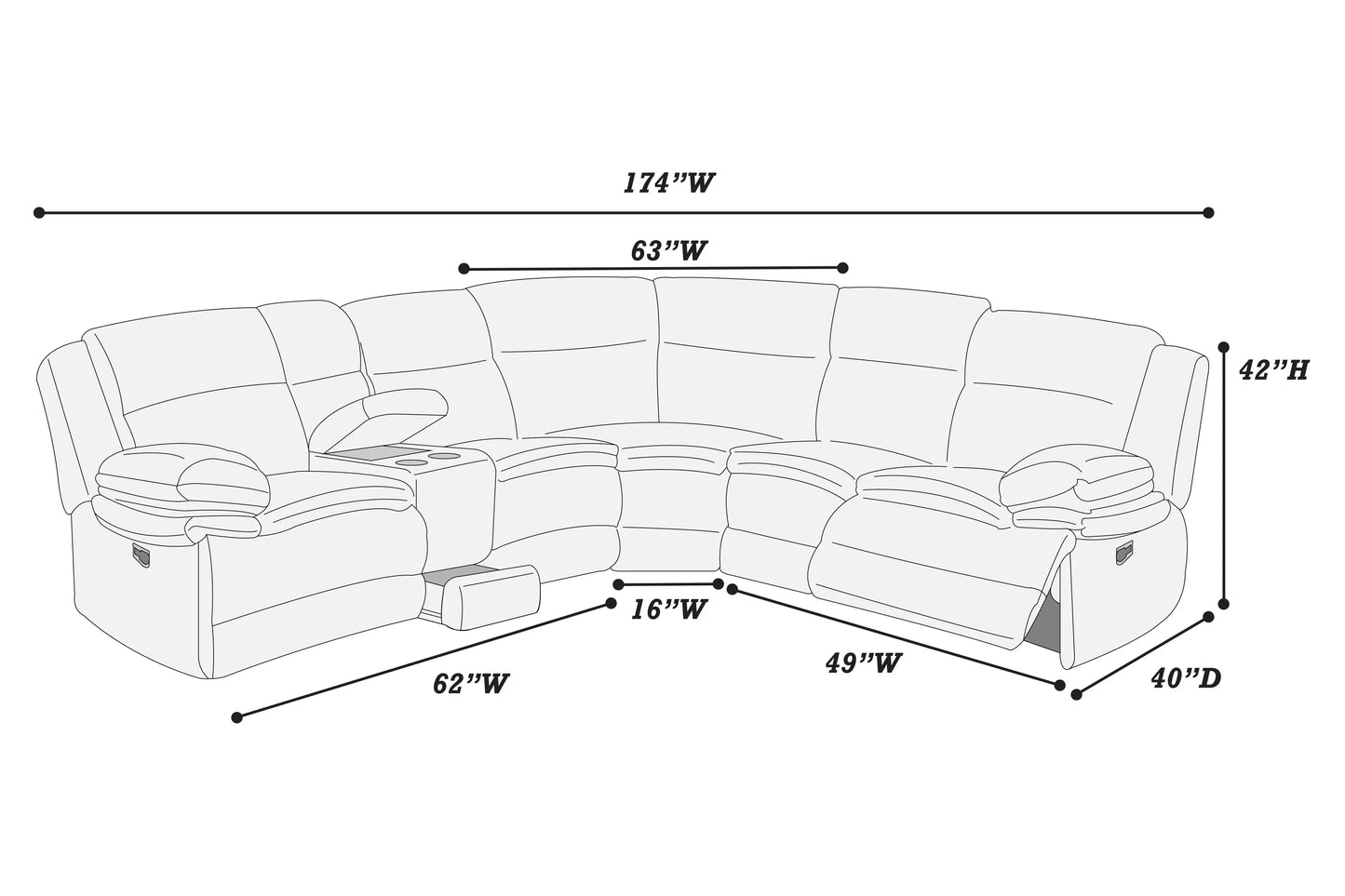 Poundex F8132 authentic product view 4