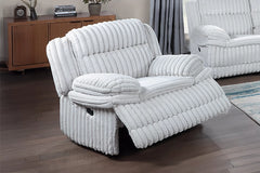 F8141 Light Gray Corduroy Glider Recliner
