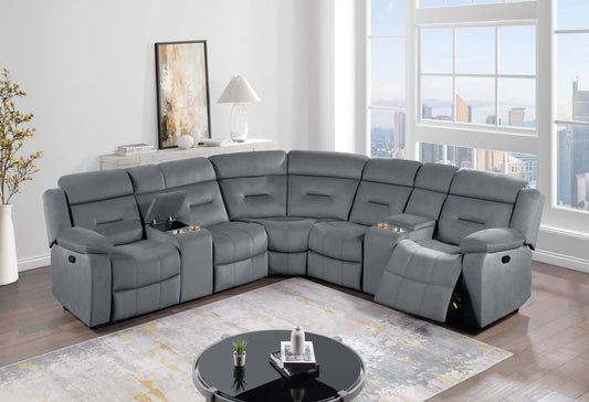 Poundex F8144 manual motion sectional