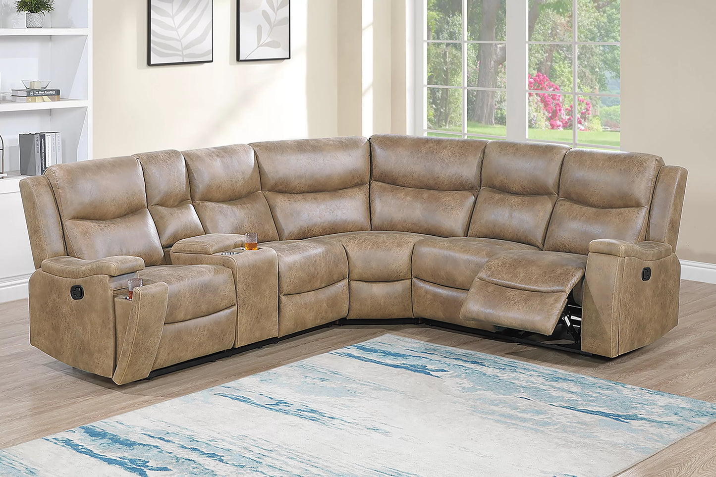 Poundex F8160 motion sectional