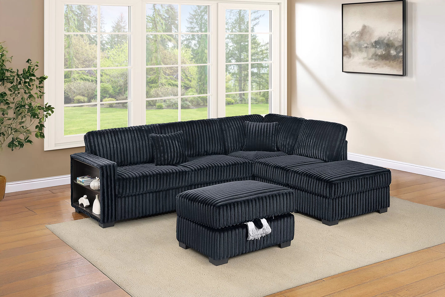 F8377 Black 3-Piece Sectional Set — view 2