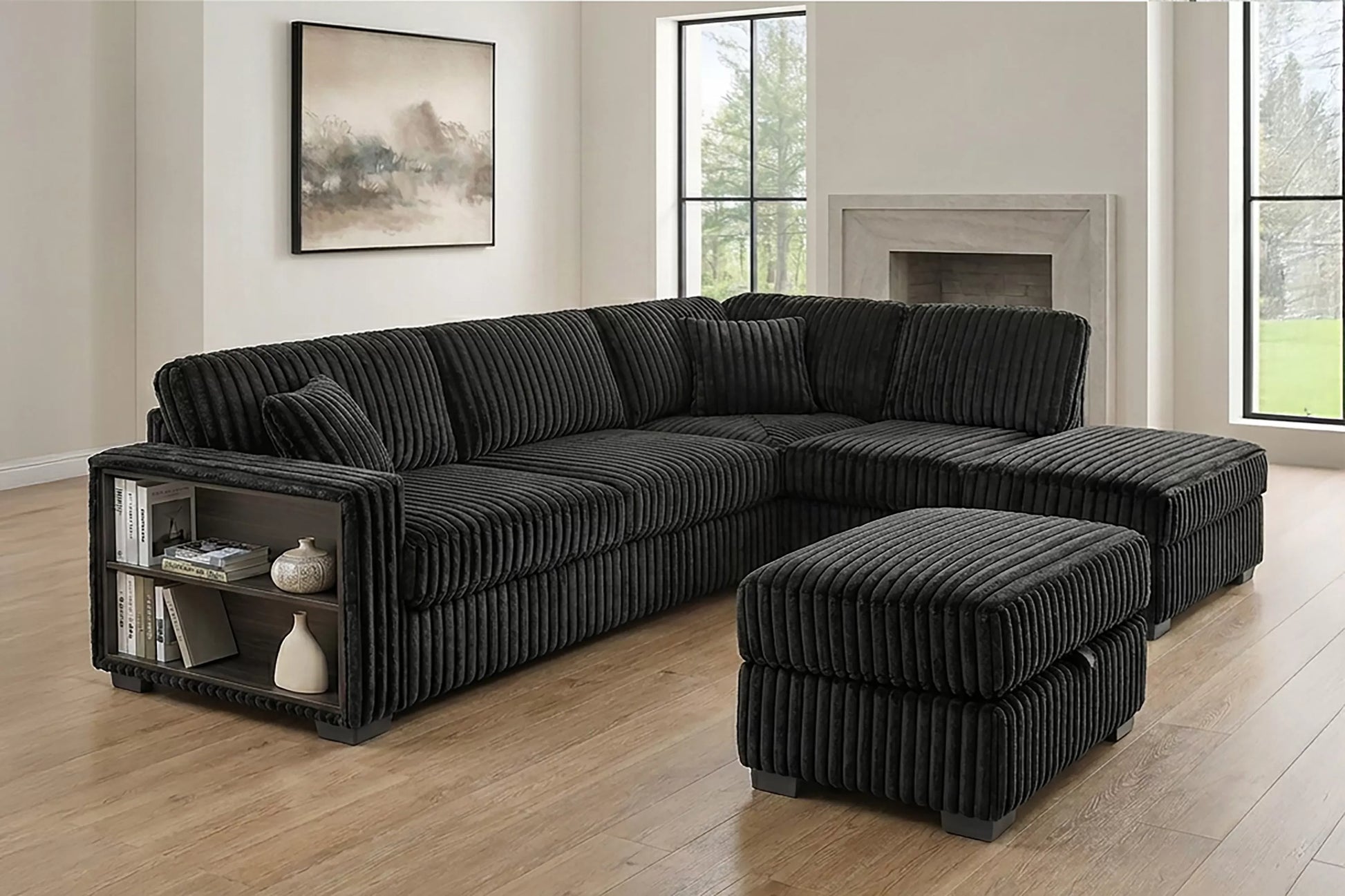 F8377 Black 3-Piece Sectional Set — view 3