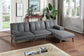 F8516 Blue Gray Adjustable Chaise image 2