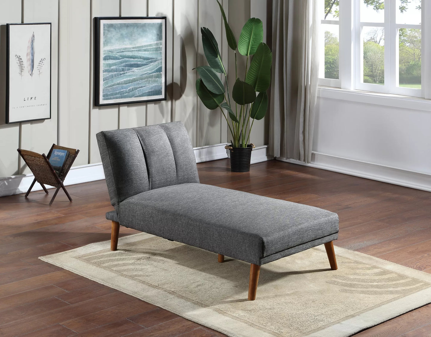 F8516 Blue Gray Adjustable Chaise