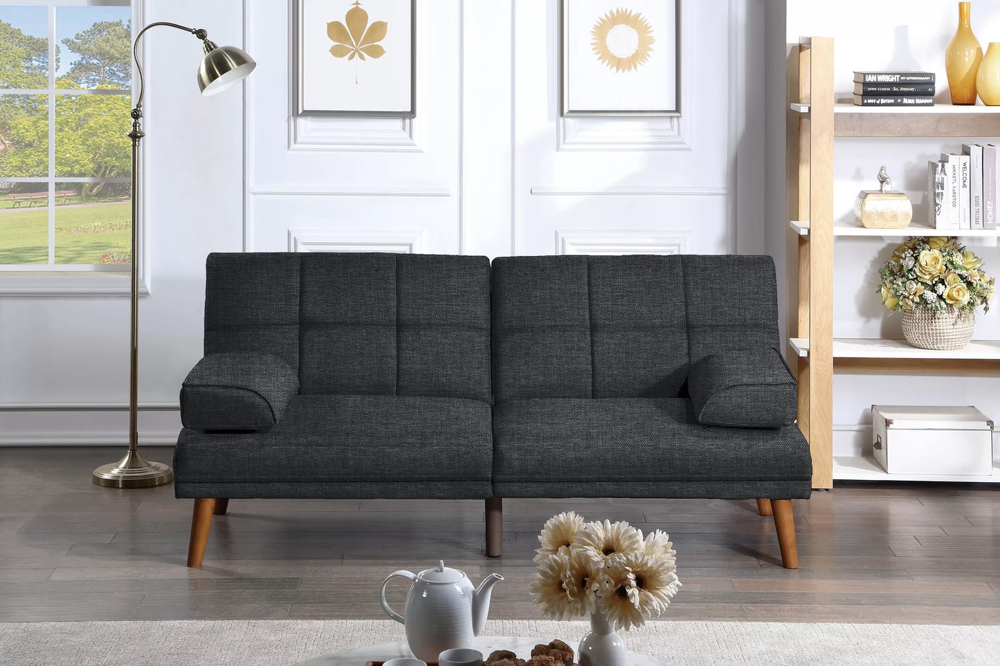 F8519 Black Adjustable Sofa