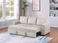 F8526 Ivory Convertible Sofa — view 2