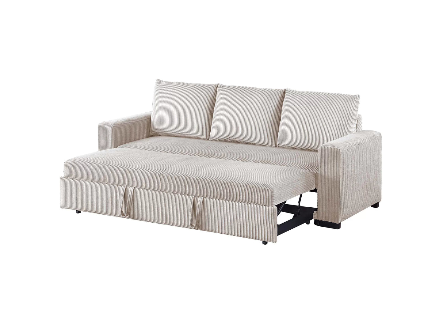 F8526 Ivory Convertible Sofa — view 5