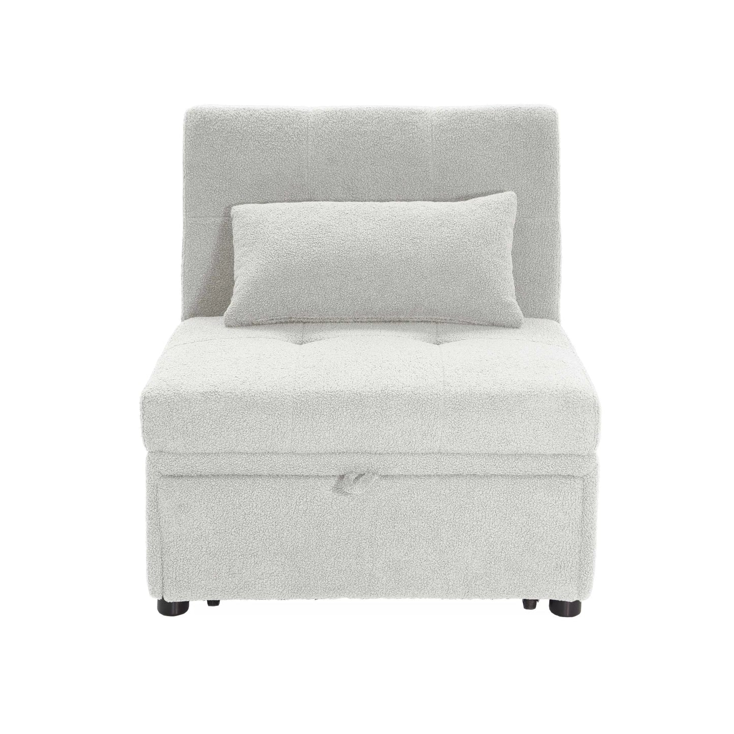 F8531 White Convertible Sofa — view 4