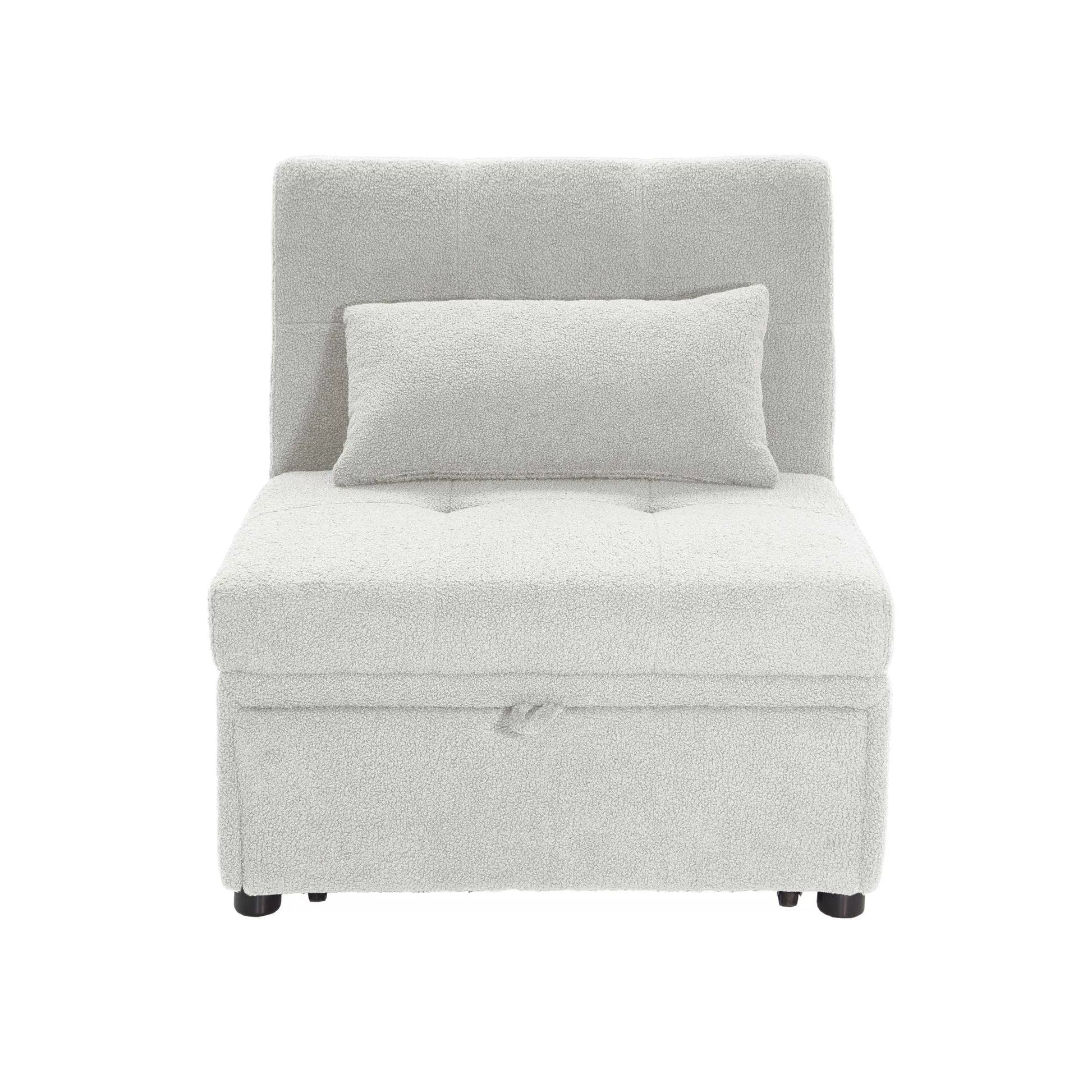 F8531 White Convertible Sofa — view 4