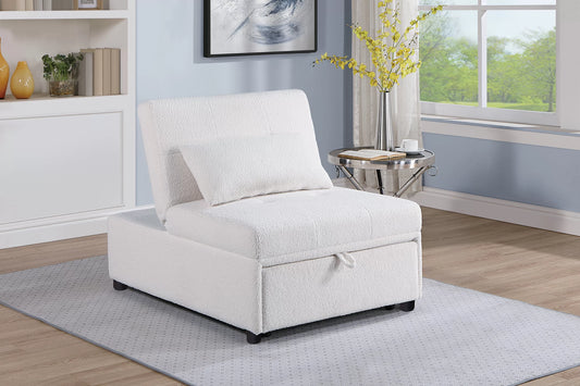 F8531 White Convertible Sofa — main view
