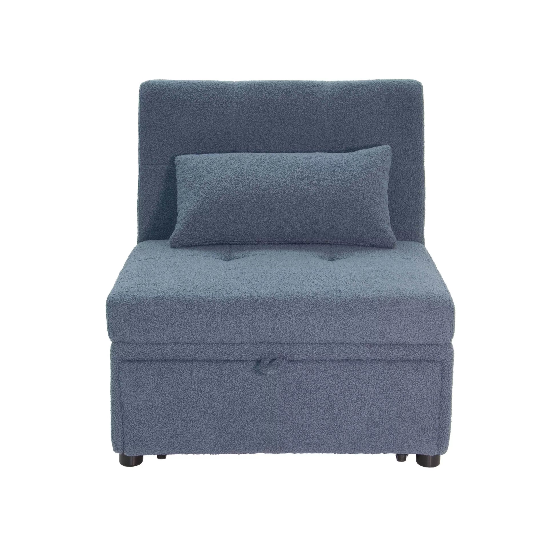 F8532 Blue Convertible Sofa — view 4