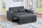 F8533 Charcoal Convertible Sofa — view 2