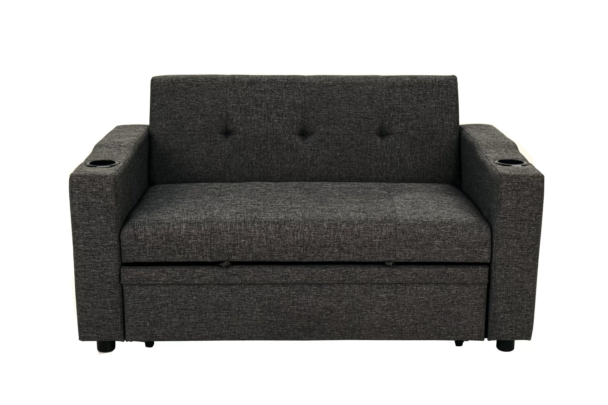 F8533 Charcoal Convertible Sofa — view 4