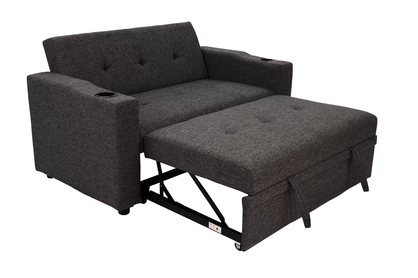 F8533 Charcoal Convertible Sofa — view 7