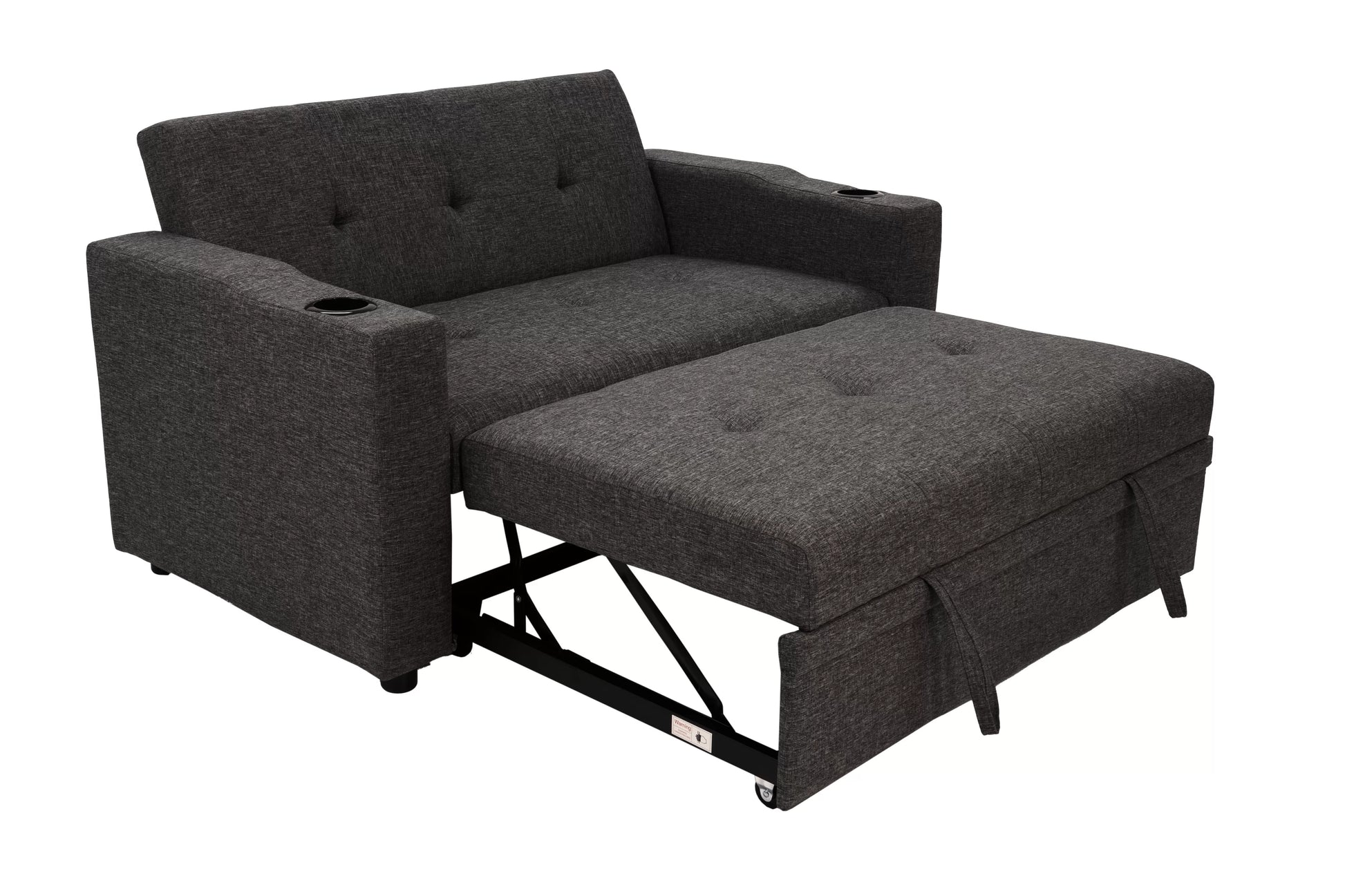 F8533 Charcoal Convertible Sofa — view 7