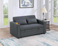 F8533 Charcoal Convertible Sofa — main view
