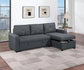F8535 Charcoal Convertible Sectional — main view