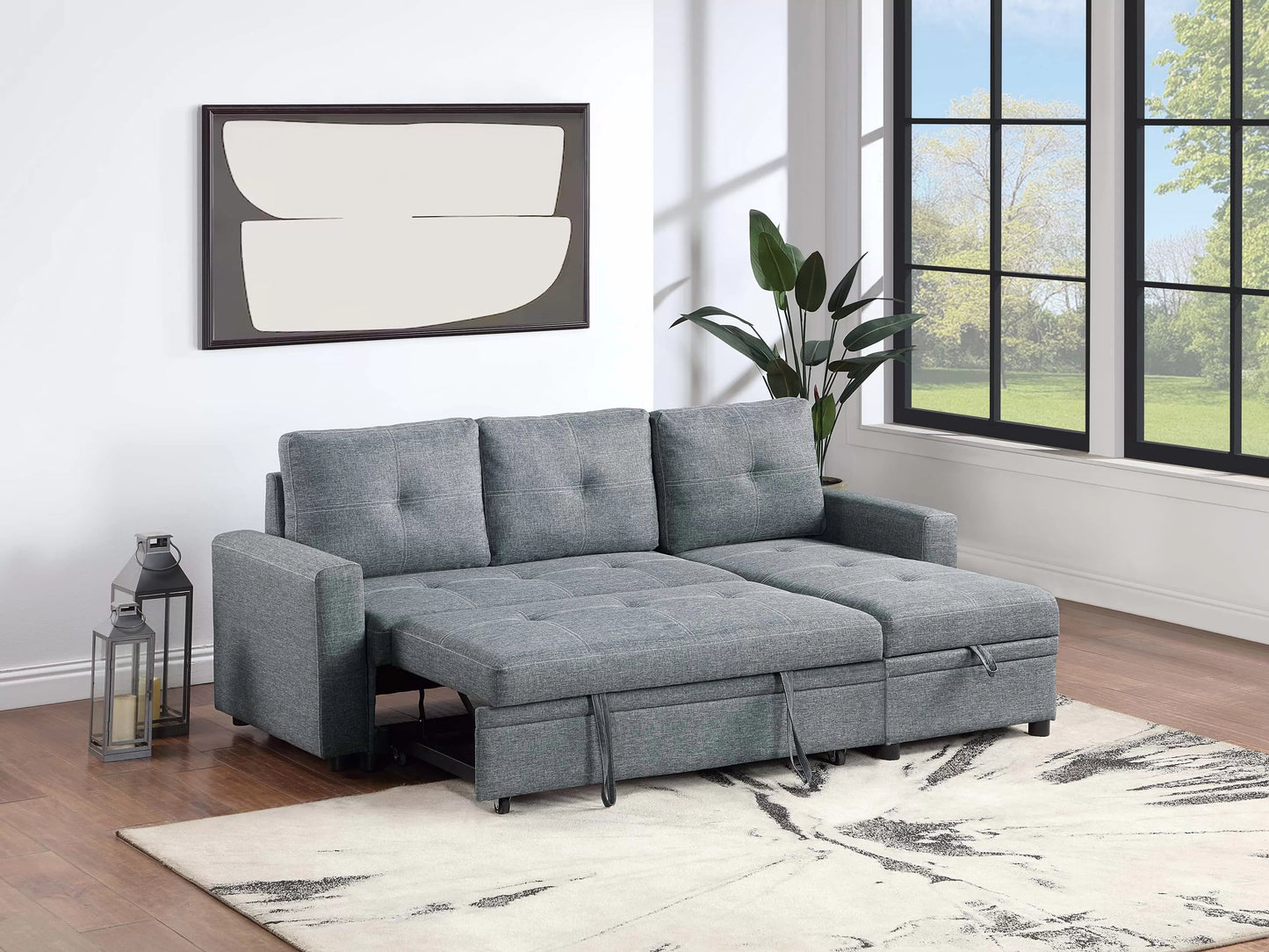 F8536 Granite Convertible Sectional — view 2
